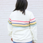 Six Stripe Invisible Zip Breastfeeding Sweatshirt | Milk & Baby