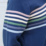 Six Stripe Invisible Zip Breastfeeding Sweatshirt | Milk & Baby