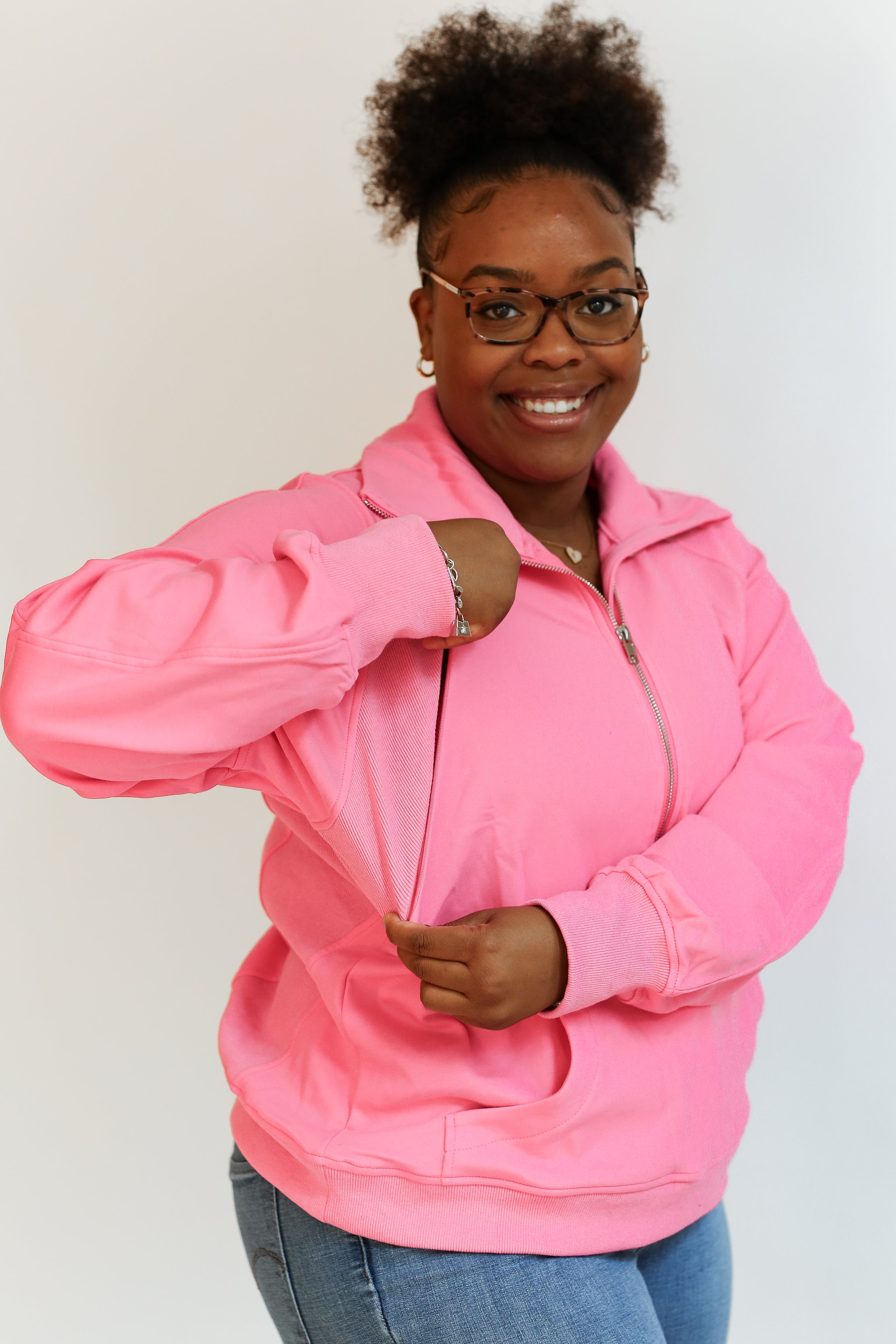 Oversized Three Zip Breastfeeding Sweatshirt | Milk & Baby