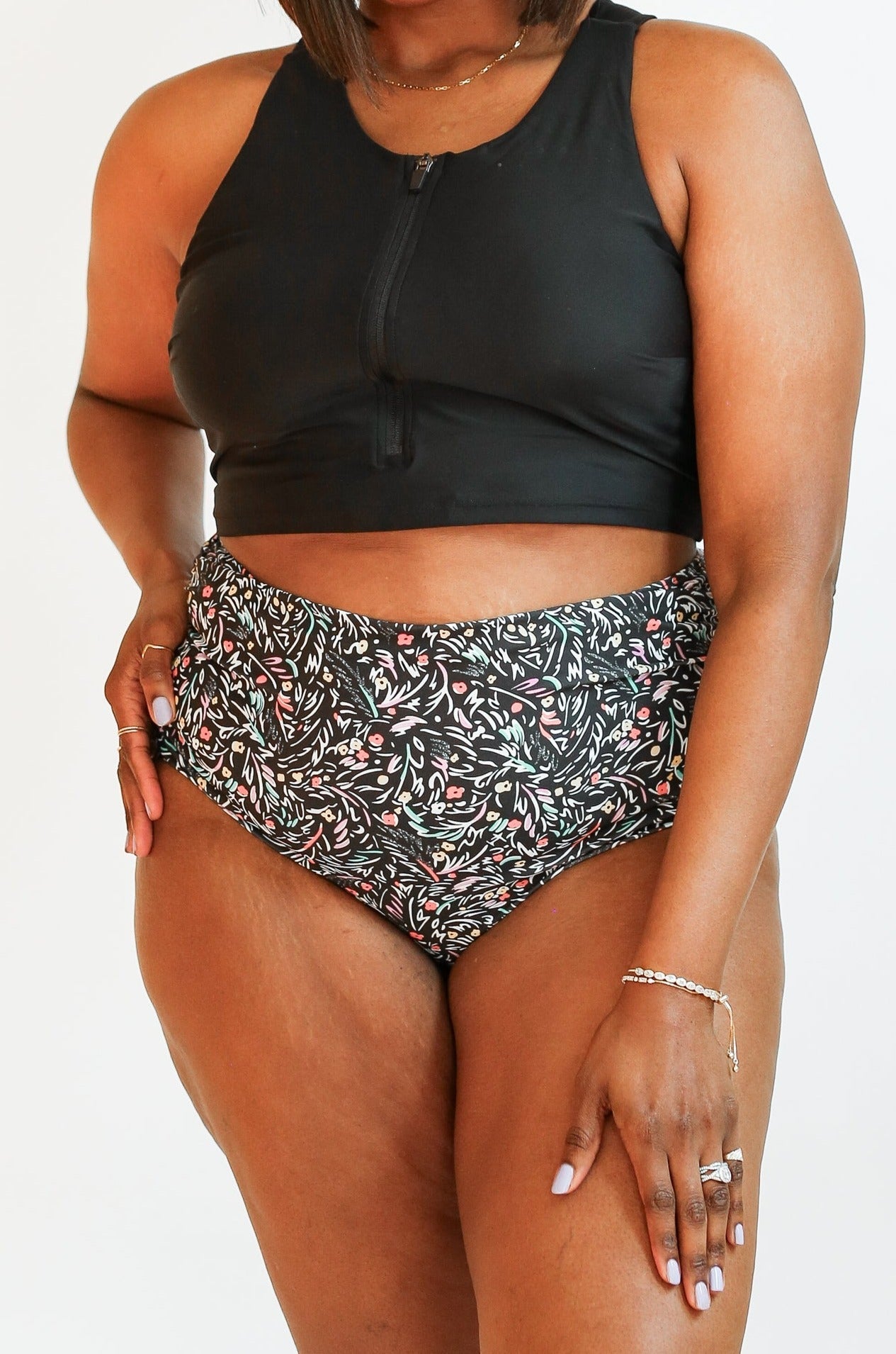 Full Coverage High Waist Bikini Bottoms | Milk & Baby