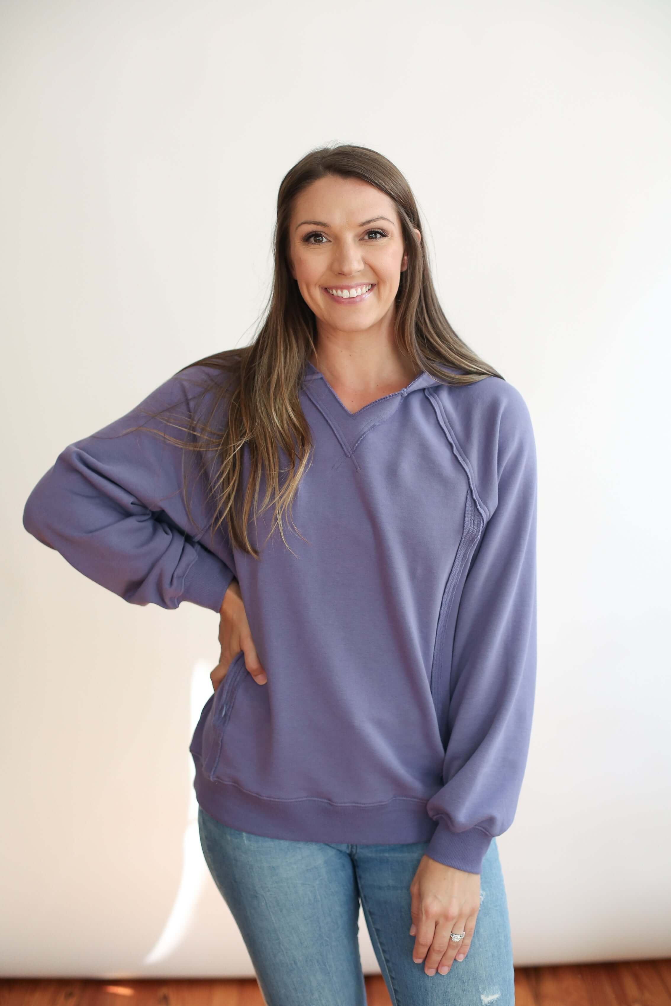 Big Hug Vertical Zip Breastfeeding Hoodie | Milk & Baby