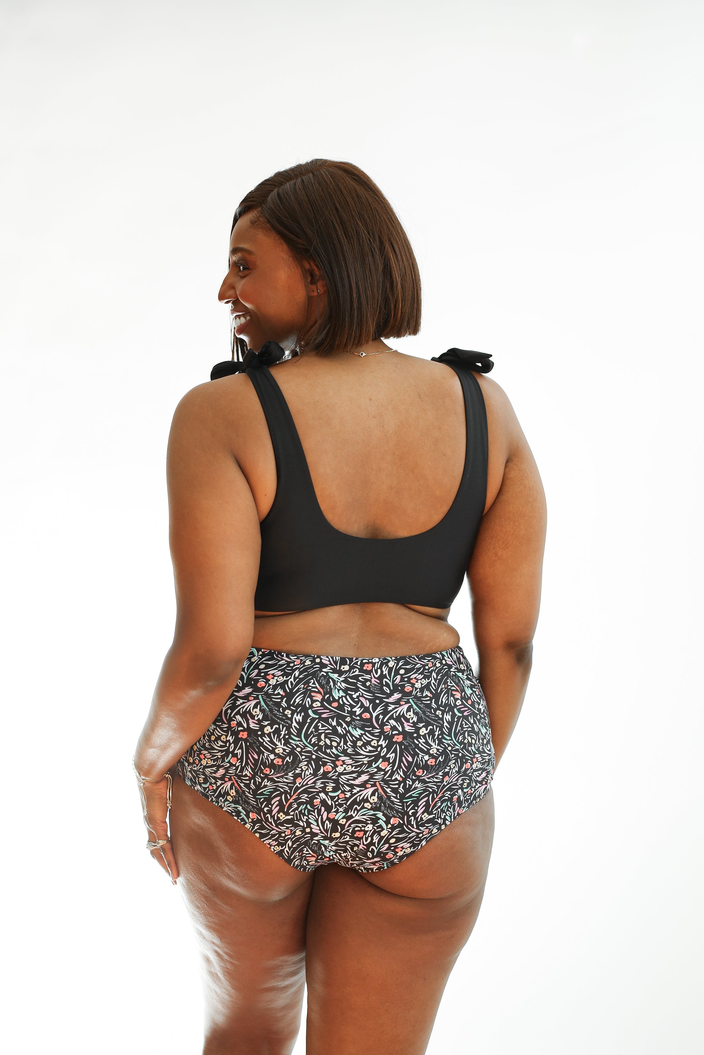 Moderate Coverage High Waist Bikini Bottoms | Milk & Baby