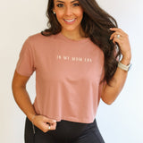 Cropped Embroidered Nursing Friendly Tee | Milk & Baby