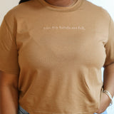 Cropped Embroidered Nursing Friendly Tee | Milk & Baby