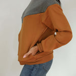 Velour Interior Diagonal Zip Breastfeeding Sweatshirt | Milk & Baby