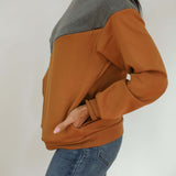 Velour Interior Diagonal Zip Breastfeeding Sweatshirt | Milk & Baby