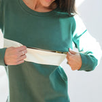 Varsity Dual Zip Breastfeeding Long Sleeve | Milk & Baby