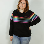 Six Stripe Invisible Zip Breastfeeding Sweatshirt | Milk & Baby