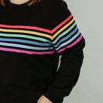 Six Stripe Invisible Zip Breastfeeding Sweatshirt | Milk & Baby