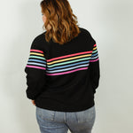 Six Stripe Invisible Zip Breastfeeding Sweatshirt | Milk & Baby