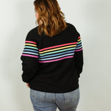 Six Stripe Invisible Zip Breastfeeding Sweatshirt | Milk & Baby