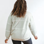 Relaxed Fit Invisible Zipper Breastfeeding Sweatshirt with Piping | Milk & Baby