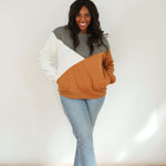 Velour Interior Diagonal Zip Breastfeeding Sweatshirt | Milk & Baby