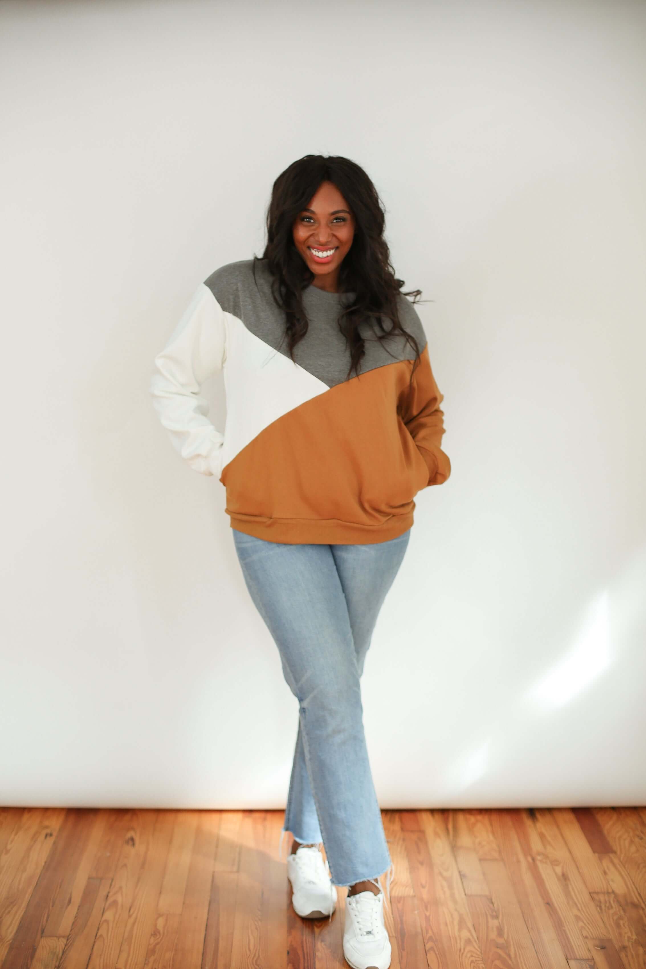 Velour Interior Diagonal Zip Breastfeeding Sweatshirt | Milk & Baby