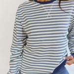 Relaxed Fit Freestyle Stripe Breastfeeding Sweatshirt | Milk & Baby