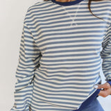 Relaxed Fit Freestyle Stripe Breastfeeding Sweatshirt | Milk & Baby