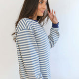 Relaxed Fit Freestyle Stripe Breastfeeding Sweatshirt | Milk & Baby