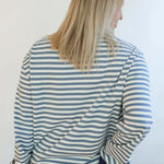 Relaxed Fit Freestyle Stripe Breastfeeding Sweatshirt | Milk & Baby