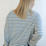 Relaxed Fit Freestyle Stripe Breastfeeding Sweatshirt | Milk & Baby
