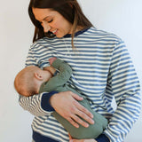 Relaxed Fit Freestyle Stripe Breastfeeding Sweatshirt | Milk & Baby