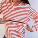 Relaxed Fit Freestyle Stripe Breastfeeding Sweatshirt | Milk & Baby