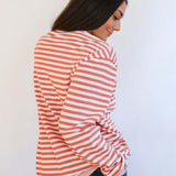 Relaxed Fit Freestyle Stripe Breastfeeding Sweatshirt | Milk & Baby