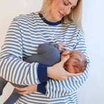Relaxed Fit Freestyle Stripe Breastfeeding Sweatshirt | Milk & Baby