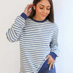 Relaxed Fit Freestyle Stripe Breastfeeding Sweatshirt | Milk & Baby