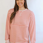 Relaxed Fit Freestyle Stripe Breastfeeding Sweatshirt | Milk & Baby