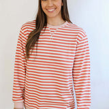 Relaxed Fit Freestyle Stripe Breastfeeding Sweatshirt | Milk & Baby