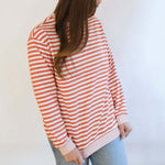 Relaxed Fit Freestyle Stripe Breastfeeding Sweatshirt | Milk & Baby