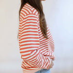 Relaxed Fit Freestyle Stripe Breastfeeding Sweatshirt | Milk & Baby