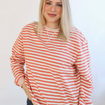 Relaxed Fit Freestyle Stripe Breastfeeding Sweatshirt | Milk & Baby