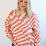 Relaxed Fit Freestyle Stripe Breastfeeding Sweatshirt | Milk & Baby