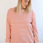 Relaxed Fit Freestyle Stripe Breastfeeding Sweatshirt | Milk & Baby