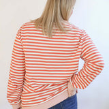 Relaxed Fit Freestyle Stripe Breastfeeding Sweatshirt | Milk & Baby