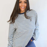 Relaxed Fit Freestyle Stripe Breastfeeding Sweatshirt | Milk & Baby
