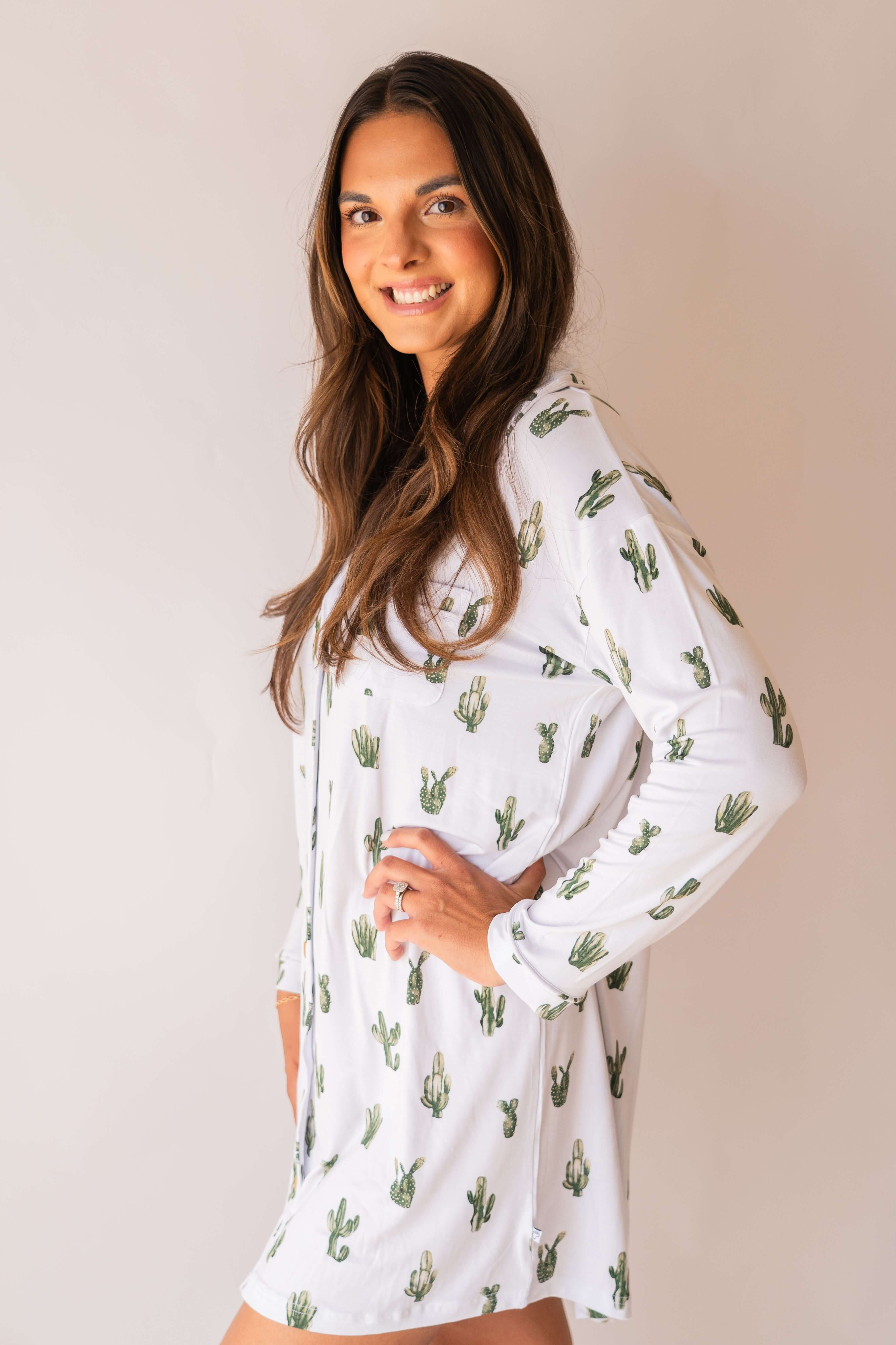 Cactus | Adult Women's Nightgown | Milk & Baby