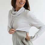 Nursing Sweatshirt Pullover | Light Grey | Milk & Baby