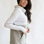 Nursing Sweatshirt Pullover | Light Grey | Milk & Baby