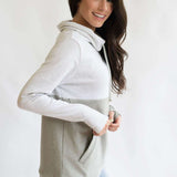 Nursing Sweatshirt Pullover | Light Grey | Milk & Baby
