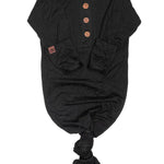 Onyx Everything Knotted Newborn Gown | Milk & Baby