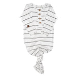 Onyx Striped Everything Knotted Newborn Gown | Milk & Baby