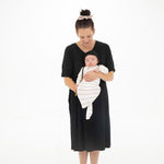 Onyx Striped Everything Knotted Newborn Gown Milk & Baby
