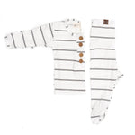 Onyx Striped Everything Newborn Top & Bottom | Milk & Baby