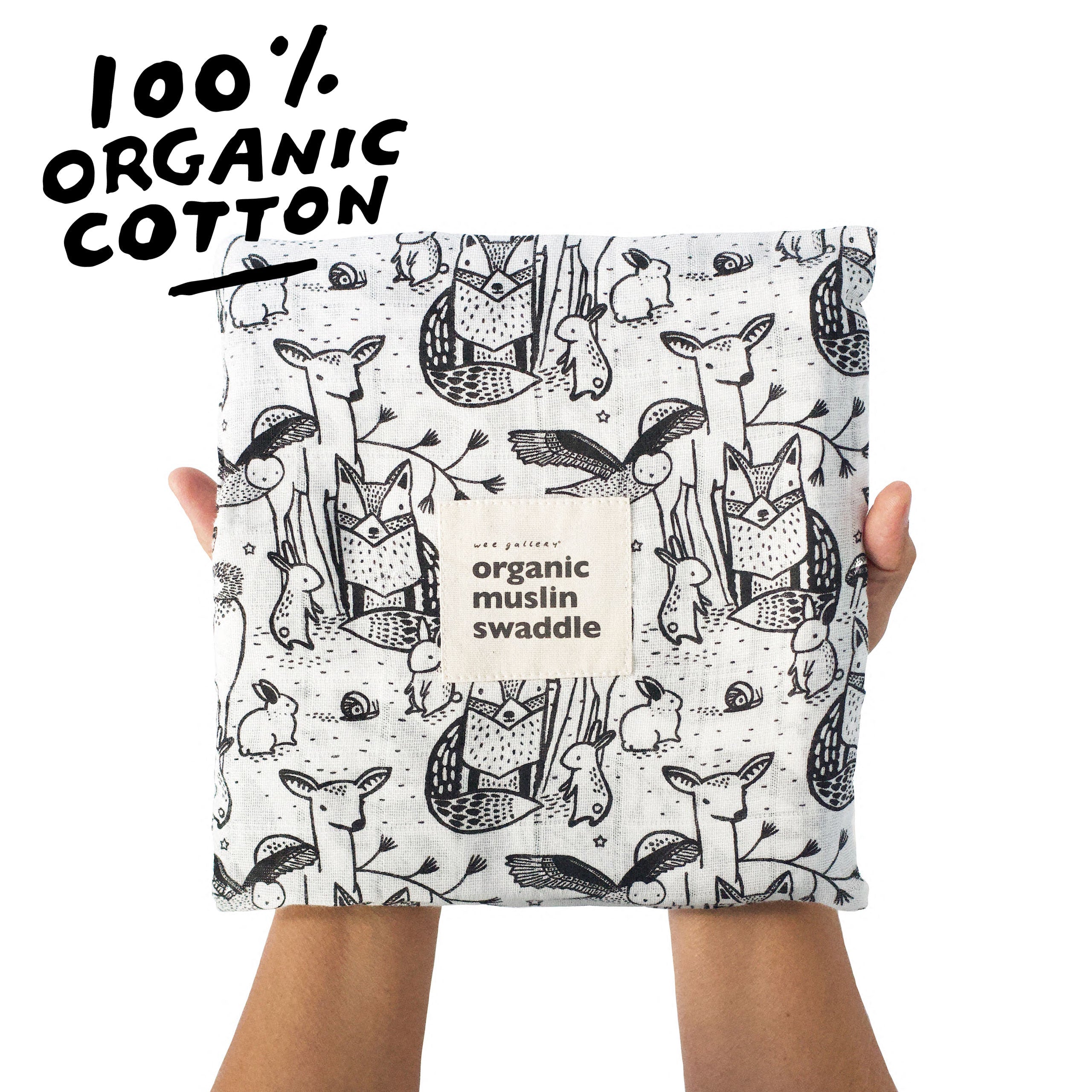 Forest | Organic Muslin Swaddle | Milk & Baby