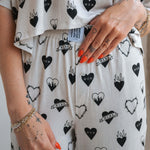 Tattoo Heart Heather Grey | Women's Boxer Pant | Milk & Baby