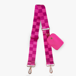 hot pink/maroon checker strap | Milk & Baby