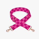 hot pink/maroon checker strap | Milk & Baby