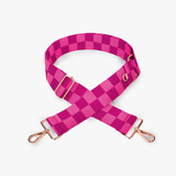 hot pink/maroon checker strap | Milk & Baby
